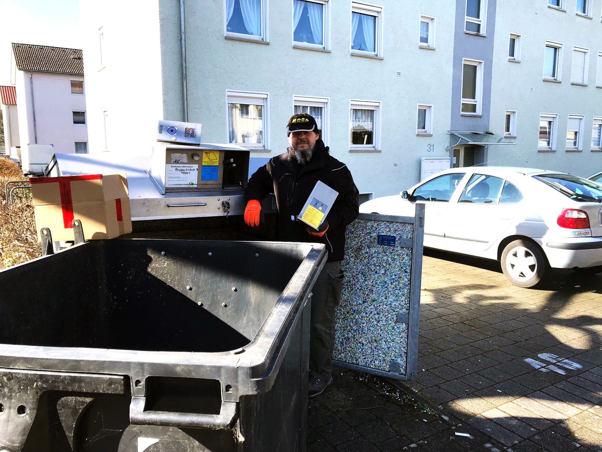 Müllschleuse in Lörrach modifiziert